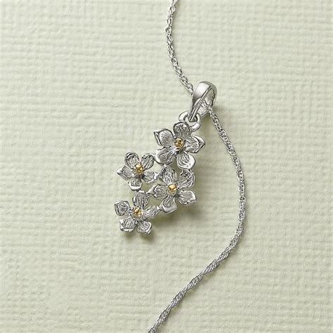 Petite Posy Silver Pendant Silver Floral Jewellery Pia Jewellery