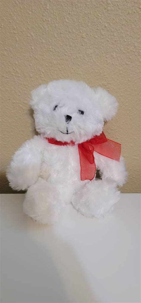 White Fluffy Teddy Bear 7.5 Size - Etsy