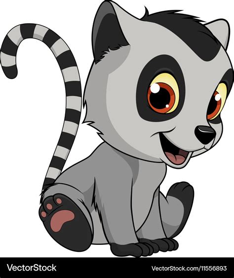 Adult Funny Lemur Royalty Free Vector Image Vectorstock