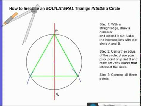 Constructing Equilateral Triangle Inside A Circle Youtube