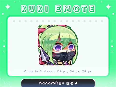 Kuki Shinobu Emote Angry Cute Chibi Genshin Impact Scary Etsy Israel