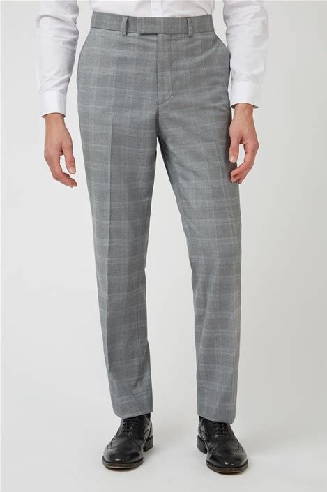 Mens Checked Trousers Checked Suit Trousers Suit Direct