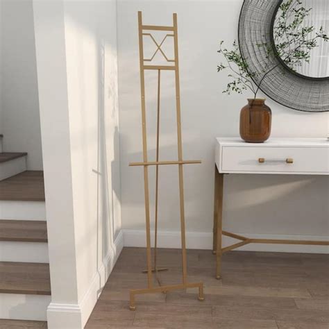 Litton Lane In Gold Metal Large Free Standing Adjustable Display