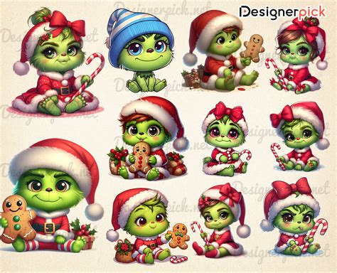 Baby Grinch Png Christmas Grinch Png Grinch Sublimation Bundle Best