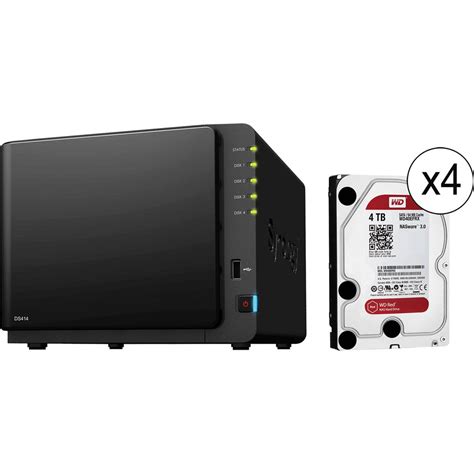 Synology 16tb 4 X 4tb Ds414 Diskless 4 Bay Smb And Soho Nas