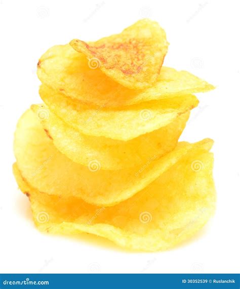 Potato Chips Stock Image Image Of Snack Isolated Food 30352539