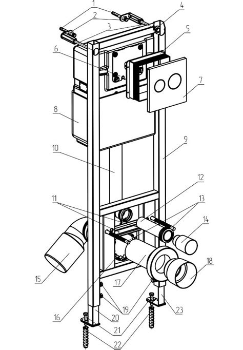 Узкая инсталляция для унитаза (ширина 37 см) WC1310 — T-WAY