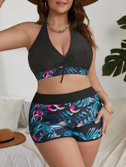 Shop Curve Plus Size Bikini Sets Swimwear SHEIN USA