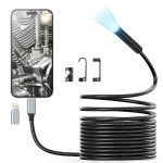 10FT Endoscope Camera for iPhone, Android - USB Borescope Inspection Camera with 8 LED Lights ...