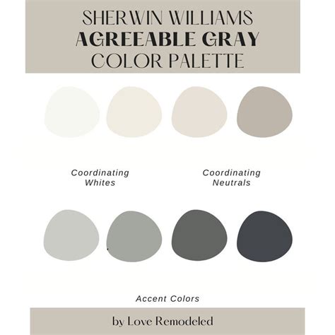 Sherwin Williams Agreeable Gray Color Palette Agreeable Gray Color