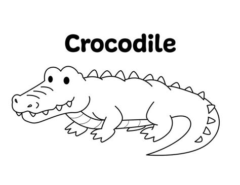 Crocodile Coloring Page for Kids