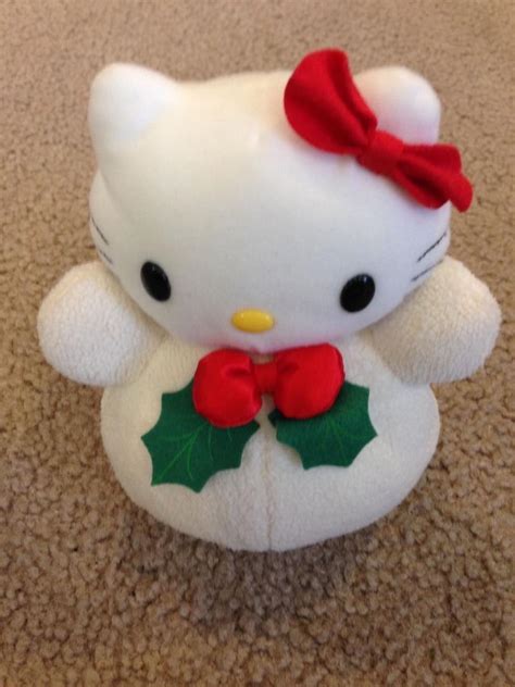 2002 Sanrio Japan Auth Hello Kitty Christmas Snowman Bear Doll Plush Rare 10 1854321950