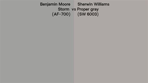 Benjamin Moore Storm Af 700 Vs Sherwin Williams Proper Gray Sw 6003