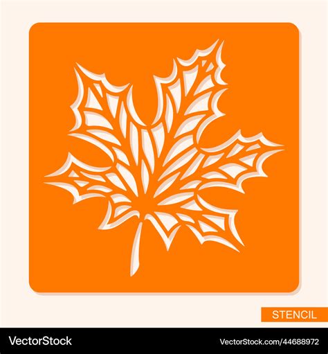 Maple leaf stencil Royalty Free Vector Image - VectorStock