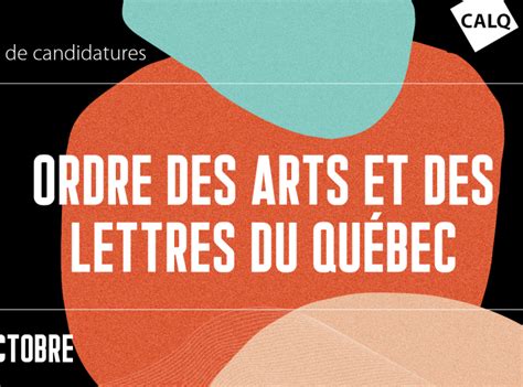 Ordre Des Arts Et Des Lettres Du Québec Conseil De La Culture De L