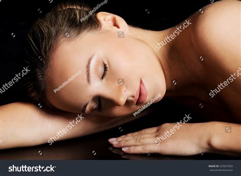 Sensual Portrait Nude Woman Lying Closed Stock Photo Shutterstock