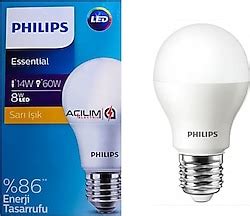 Philips Essential 14 100 W E27 Sarı Işık Led Ampul Fiyatları