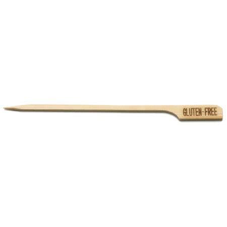 Tablecraft Bamp G Bamboo Paddle Pick Engraved Gluten Free Natural