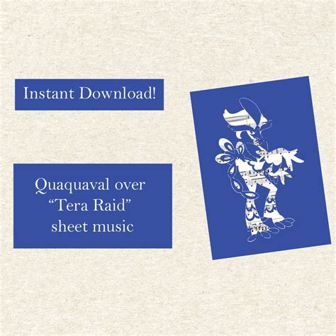 pokemon scarletviolet tera raid quaquaval graphic etsy