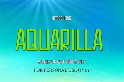 Aquarilla font