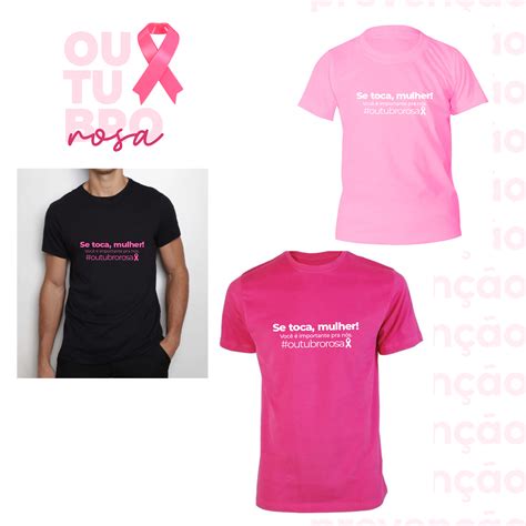 Camiseta Outubro Rosa Masculina Oficina Criativa