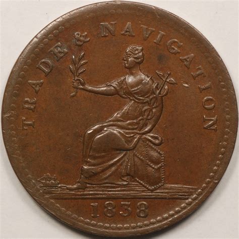 1838 BRITISH GUIANA 1 Stiver Female seated on Bale Trade & Navigation ...