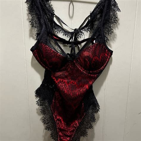 Dreamgirl Intimates Sleepwear Dreamgirl Lingerie Lace Embroidered Sexy Babydoll Nighty