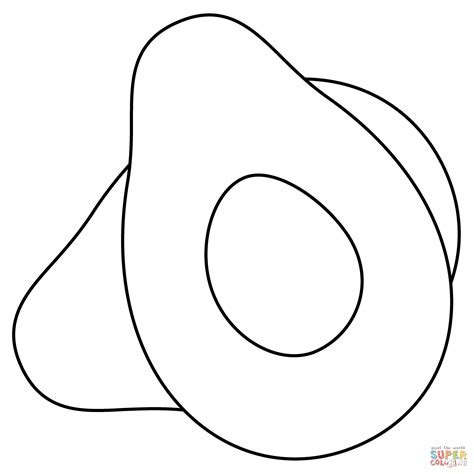 Dibujo De Emoji De Aguacate Para Colorear Dibujos Para Colorear Porn