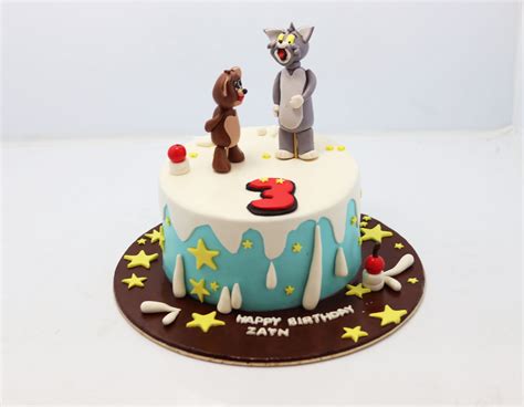 Tom and Jerry Theme Birthday Cake, tom and jerry cake near me.