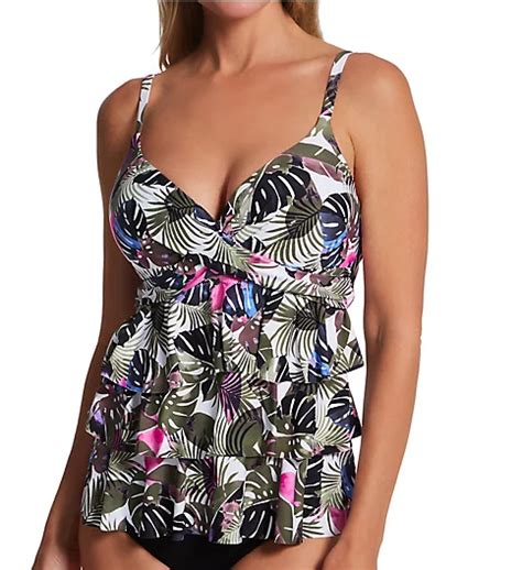 Royal Palm Gemini Tiered Tankini Swim Top