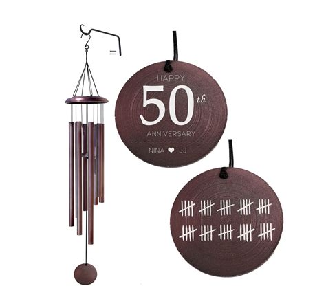 50th Anniversary Wind Chime Personalized Anniversary Wind Etsy