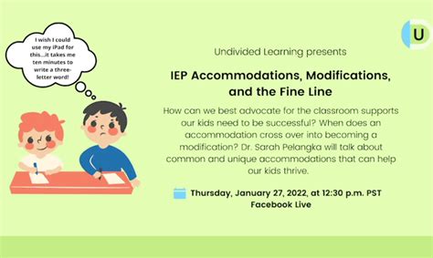 Undivided Understanding Accommodations Vs Modifications In An Iep Video