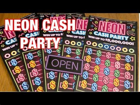 100 Of Neon Cash Party California Lottey Scratchers YouTube