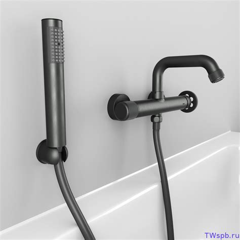 Смеситель для ванны с душевым гарнитуром (графит), IDDIS Grange ...