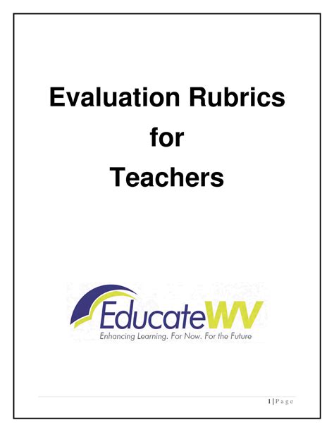 Teacher Evaluation Rubrics 000 Business Management Evaluation