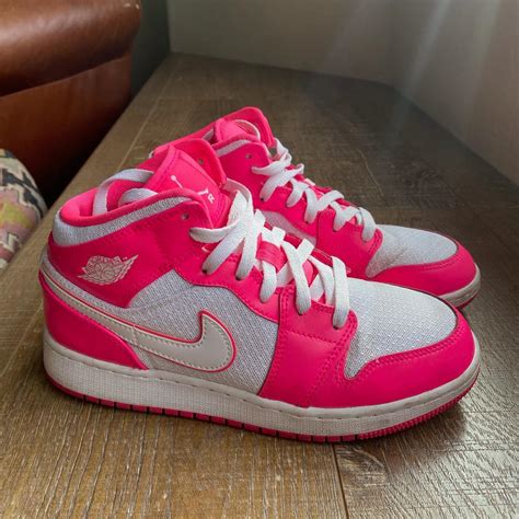 Hot Pink Nike Air Jordan 1 Mid I M So Sad To Be Depop