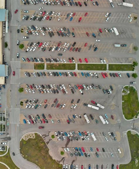 Crowded Mall Parking Lot