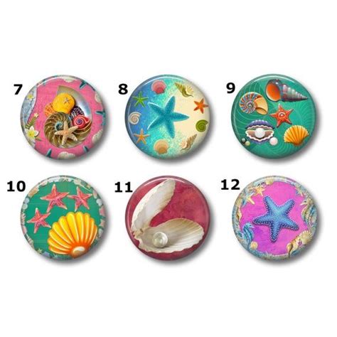 Sea Life Magnets Or Pins Choose Your Own Set Of 6 Beach Etsy Etsy