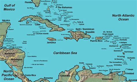 Mapa del Caribe | Mapas del Caribe