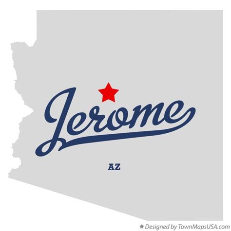 Map of Jerome, AZ, Arizona