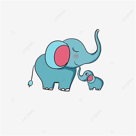 Elefante Del D A De La Madre Y Beb Elefante Png Dibujos Im Genes