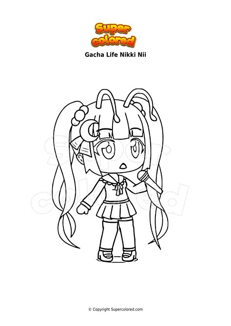 Disegno Da Colorare Gacha Life Nikki Nii Supercolored The Best