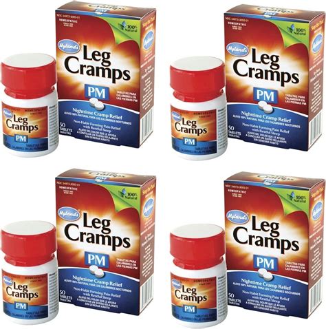 Hylands Leg Cramps Pm Tablets 50 Count Pack Of 4 Health And Household