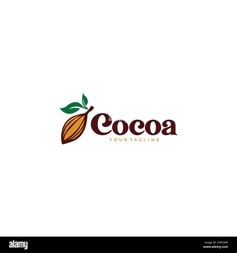 Cocoa Logo Vector Illustration Chocolate Logo Template Stock Vector