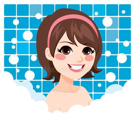 Woman Relaxing Bath Stock Vector Illustration Of Warm 67172205