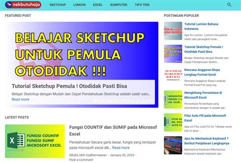 Beginilah Tips Belajar Tutorial Sketchup Untuk Pemula Inovatips