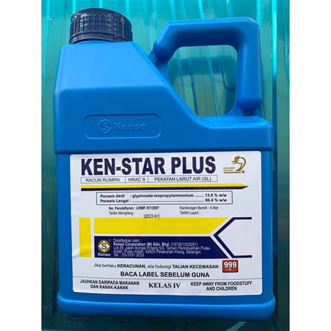 KEN STAR PLUS 4L Glyphosate 13 6 Racun Rumpai Tahan Lama 100