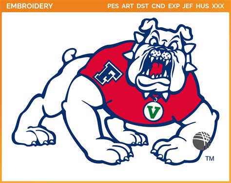 Fresno State Bulldogs - College Sports Embroidery Logo in 4 sizes ...