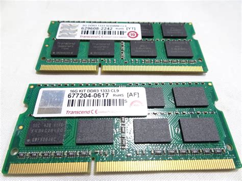 Yahooオークション 美品 Transcend ノートpc用 メモリー Ddr3 1333