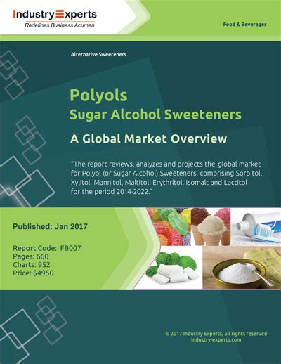 Polyols in foods, beverages, confectionery and pharmaceuticals